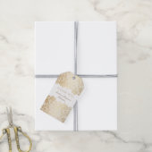 Gouden Kant Wit Elegant Bruiloft Cadeaulabel (Met Touw)
