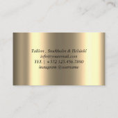 Gouden kapper Gradient Glitter Modern Visitekaartje (Achterkant)