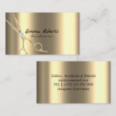 Gouden kapper Gradient Glitter Modern Visitekaartje (Voorkant / Achterkant)