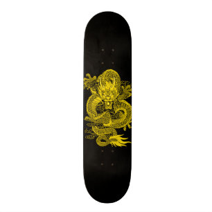 Gouden Keizer Draak Eén Element Pro Park Deck Skateboard