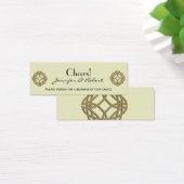 Gouden Keltische Eternity Knot Bruiloft Drink Tick Mini Visitekaartjes (Bureau)