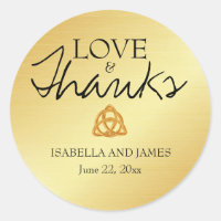 Gouden Keltische Knoop Bruiloft Sticker Custom Dan