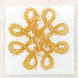 GOUDEN KELTISCHE KNOOP Glas Onderzetter Glazen Onderzetter