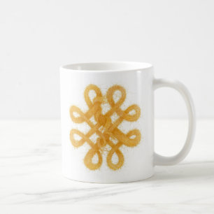 GOUDEN KELTISCHE KNOOP Witte Mok