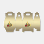 Gouden kerst bedankdoosjes (Uitgevouwen)