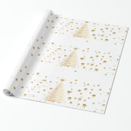 Gouden kerst cadeaupapier