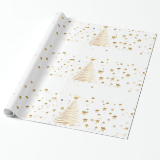 Gouden kerst cadeaupapier
