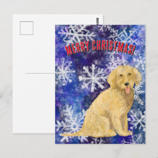 Gouden Kerst Doodle Ansichtkaart Briefkaart