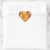 Gouden kerst hart sticker (Tas)