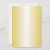 Gouden Kerst Kaars Trouw Ontbijt Uitnodiging (Achterkant)