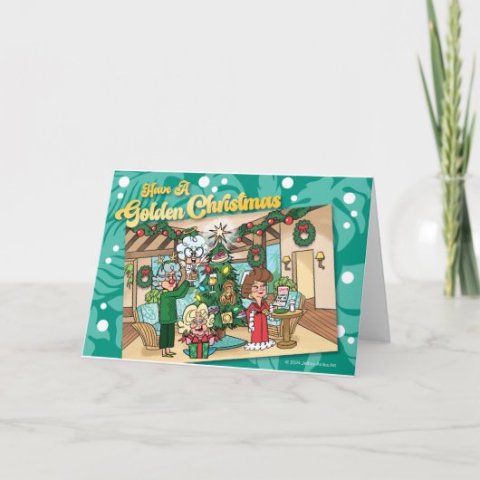 Gouden kerst kaart (Voorkant)