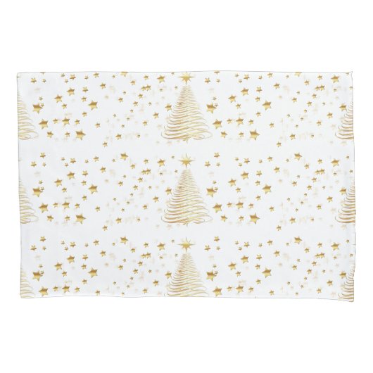 Gouden kerst kussensloop (Voorkant)