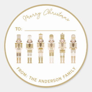 GOUDEN KERST NOTENKRAKER CADEAU STICKER