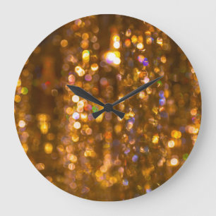 Gouden Kerst: Onscherp Abstracte achtergrond Grote Klok