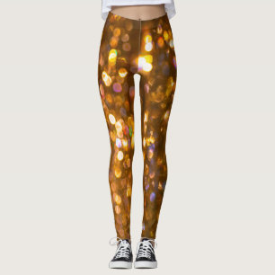 Gouden Kerst: Onscherp Abstracte achtergrond Leggings