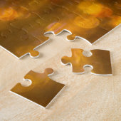 Gouden Kerst: Onscherp Abstracte achtergrond Legpuzzel (Zijkant)