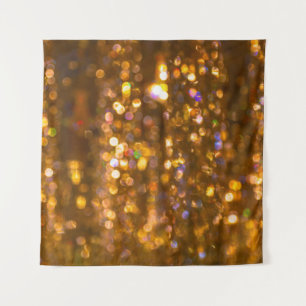 Gouden Kerst: Onscherp Abstracte achtergrond Wandkleed
