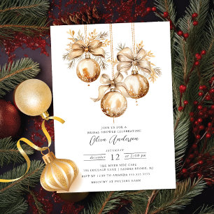Gouden Kerst Ornament Vrijgezellenfeest Kaart