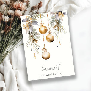 Gouden Kerst Ornamenten 2 Oorbel Stud Houder Visitekaartje