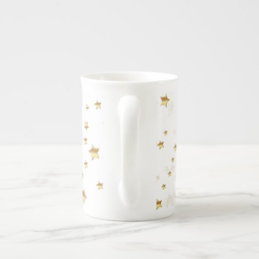 Gouden kerst porselein kop (Achterkant)