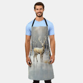 Gouden Kerst Rendieren Vakantie Schort (Gedragen)