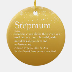 Gouden Kerst Stapmoeder Definitie Keramisch Ornament