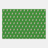 Gouden Kerst Strand Dag Gift Wrap Set 3 Inpakpapier Vel (Voorkant 3)