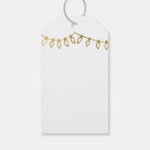 Gouden Kerst String Lights Gift Labels Cadeaulabel (Achterkant)