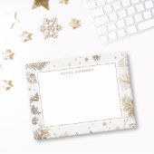 Gouden kerstblad gepersonaliseerde naam post-it® notes