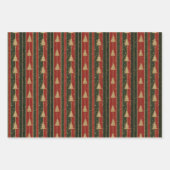 Gouden kerstbomen en strepen inpakpapier (Voorkant 2)