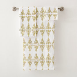 Gouden kerstboom bad handdoek