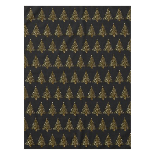 Gouden Kerstboom Designer Tafelkleed - Klein (Voorkant)
