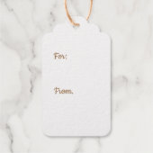 Gouden kerstboom en baard cadeaulabels (Achterkant)