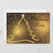 Gouden kerstboom - Feestdagen Kaart (Achterkant)