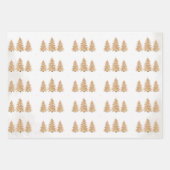 gouden kerstboom inpakpapier vel (Voorkant)
