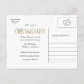 Gouden kerstboom kerstfeest Bewaar de datum Aankondigingskaart (Achterkant)