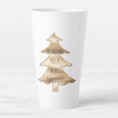 gouden kerstboom latte mok (Voorkant)
