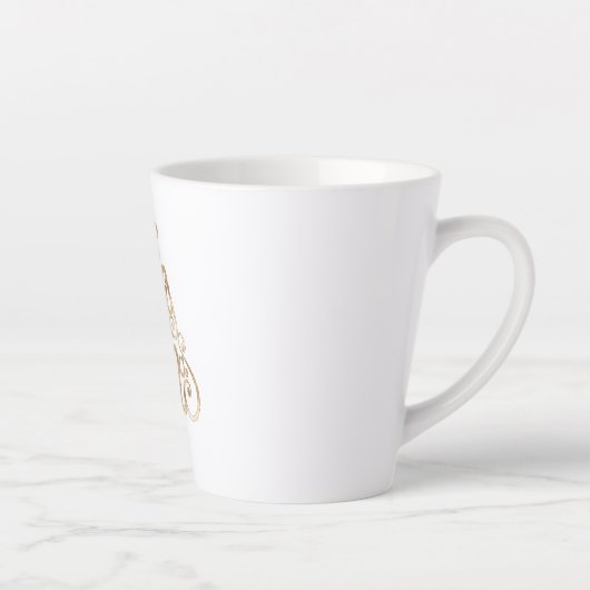 gouden kerstboom latte mok (Rechts)