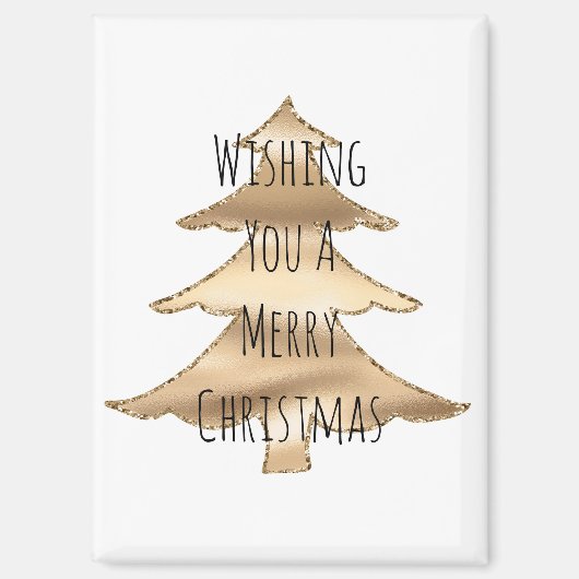 gouden kerstboom magneet (Voorkant)