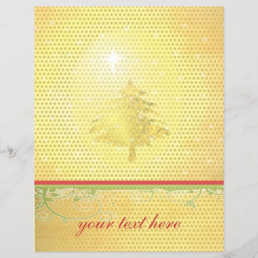Gouden Kerstboom met Sterren Flyer (Voorkant)
