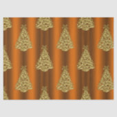 Gouden kerstboom op Sinaasappel Tissuepapier (Voorkant)