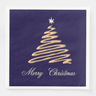 gouden kerstboom servet
