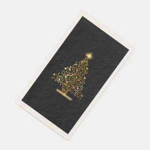 Gouden kerstboom servetten