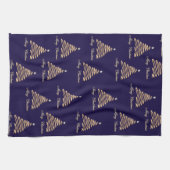 gouden kerstboom theedoek (Horizontaal)