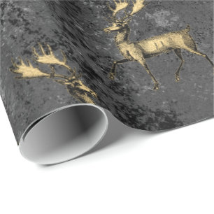 gouden kerstboomgaard cadeaupapier