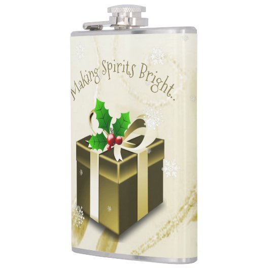 Gouden Kerstcadeau Fles Heupfles (Links)