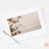 Gouden kerstcadeau label stickers (Envelop)