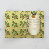 gouden kerstcellen feestdagen kaart (Binnen)