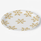 Gouden kerstfeest papieren bordje (Gekanteld)