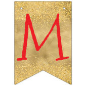 Gouden kerstfeest vlaggetjes (Tweede vlag)